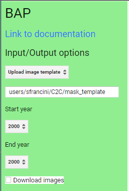 Fig. F4.3.10 GEE-BAP user interface controls